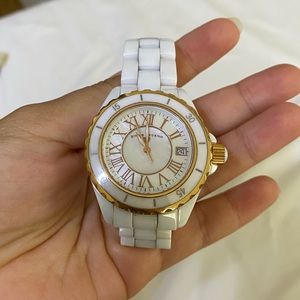 Swiss Legend white pearl face watch